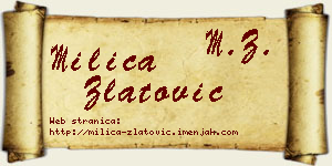 Milica Zlatović vizit kartica